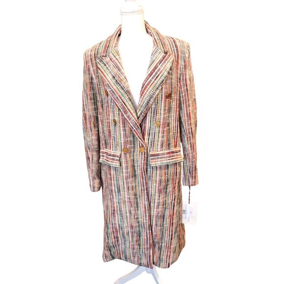 Alix Of Bohemia Wade Rainbow Bouclé Coat Medium NWT